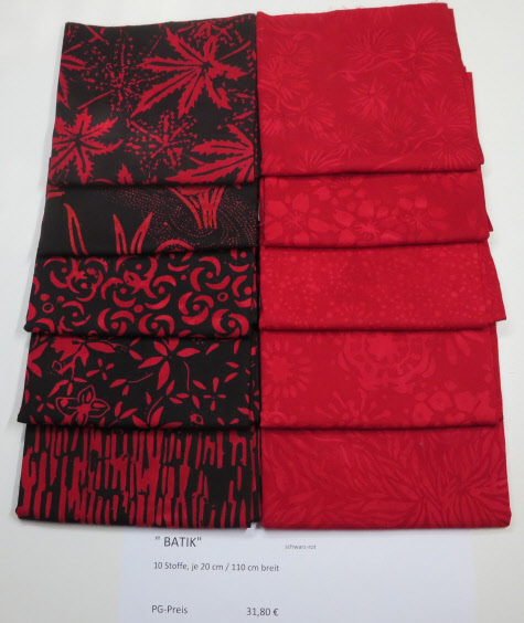 Batik schwarz-rot Batik schwarz-rot